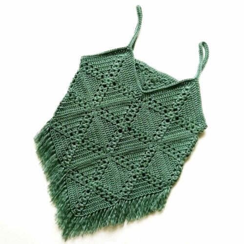 Pine cross summer top free crochet pattern front