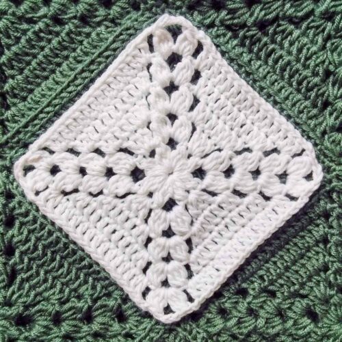 Pine cross summer top free crochet pattern white square example