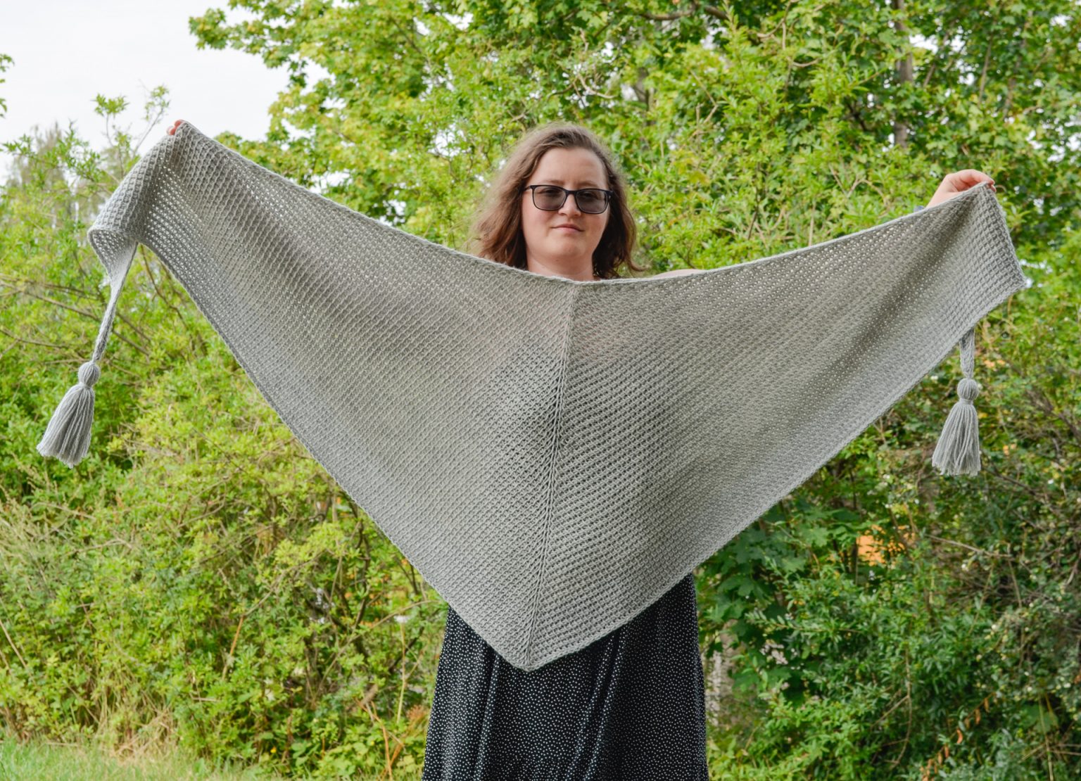 Phyllite shawl Tunisian crochet shawl pattern Yarnandy