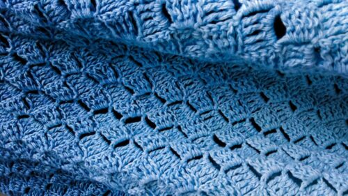 Callatis - free C2C triangle shawl draping detail