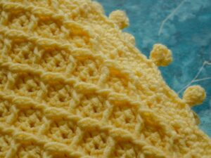 Honeycomb baby blanket crochet pattern 7