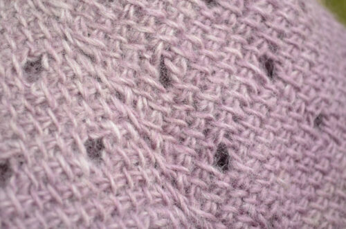 Fluorite capelet Tunisian crochet pattern close-up