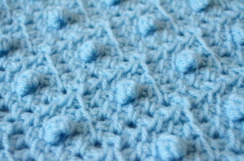 Tunisian crochet lace blanket square crochet pattern 4