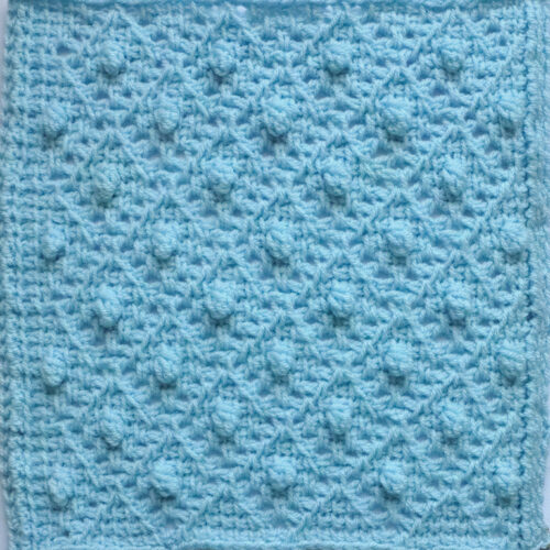 Tunisian crochet lace blanket square crochet pattern 2