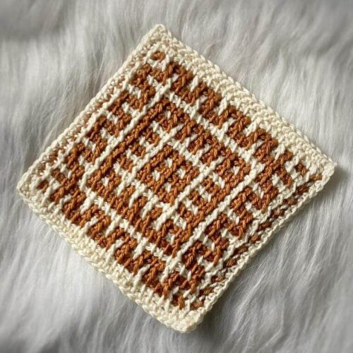 Giroc mosaic Tunisian crochet pattern – Yarnandy