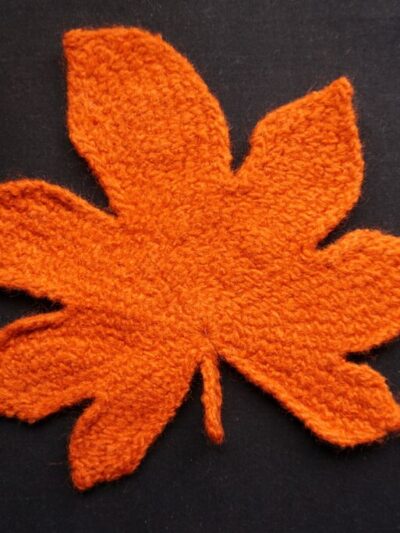 Leaf pot holder - Tunisian crochet pattern