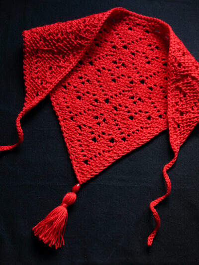 Herzmeer bandana - Tunisian crochet pattern